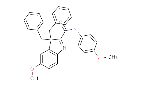 CAS No. 22747-80-4, 3,3-Dibenzyl-5-methoxy-N-(4-methoxyphenyl)-3H-indole-2-carboxamide