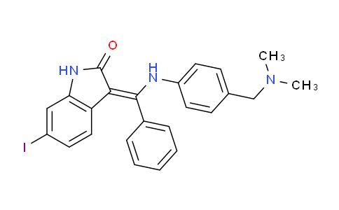 CAS No. 1537909-08-2, (Z)-3-(((4-((Dimethylamino)methyl)phenyl)amino)(phenyl)methylene)-6-iodoindolin-2-one