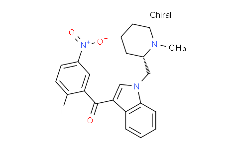 CAS No. 444912-53-2, (S)-(2-Iodo-5-nitrophenyl)(1-((1-methylpiperidin-2-yl)methyl)-1H-indol-3-yl)methanone