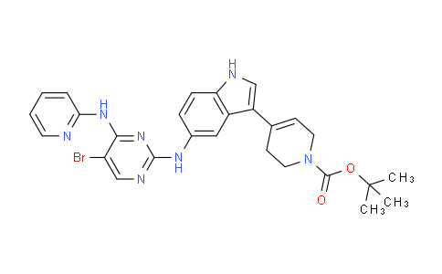 CAS No. 1260178-66-2, tert-Butyl 4-(5-((5-bromo-4-(pyridin-2-ylamino)pyrimidin-2-yl)amino)-1H-indol-3-yl)-5,6-dihydropyridine-1(2H)-carboxylate