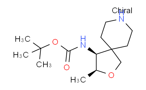CAS No. 2098564-18-0, tert-butyl N-[(3S,4S)-3-methyl-2-oxa-8-azaspiro[4.5]decan-4-yl]carbamate