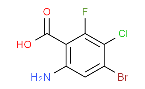 CAS No. 1698028-25-9, 6-amino-4-bromo-3-chloro-2-fluorobenzoic acid