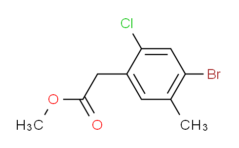 CAS No. 1428761-26-5, methyl 2-(4-bromo-2-chloro-5-methylphenyl)acetate