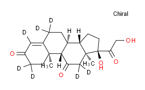 CAS No. 1261254-36-7, (8S,9S,10R,13S,14S,17R)-2,2,4,6,6,12,12-heptadeuterio-17-hydroxy-17-(2-hydroxyacetyl)-10,13-dimethyl-7,8,9,14,15,16-hexahydro-1H-cyclopenta[a]phenanthrene-3,11-dione