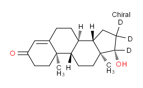 CAS No. 77546-39-5, (8R,9S,10R,13S,14S,17S)-16,16,17-trideuterio-17-hydroxy-10,13-dimethyl-1,2,6,7,8,9,11,12,14,15-decahydrocyclopenta[a]phenanthren-3-one