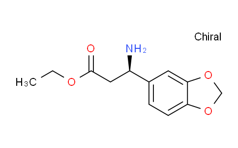 CAS No. 149520-08-1, ethyl (3R)-3-amino-3-(2H-1,3-benzodioxol-5-yl)propanoate