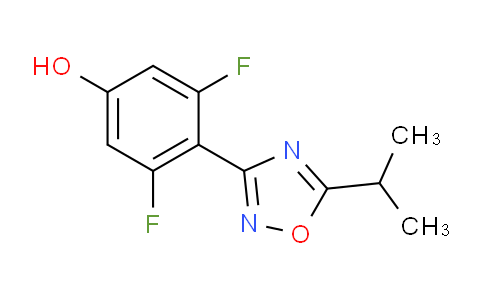 CAS No. 1914136-73-4, 3,5-difluoro-4-(5-propan-2-yl-1,2,4-oxadiazol-3-yl)phenol