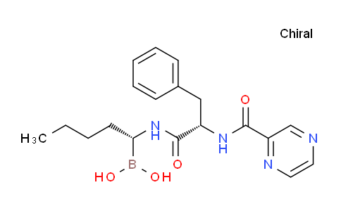 CAS No. 1104011-35-9, [(1R)-1-[[(2S)-3-phenyl-2-(pyrazine-2-carbonylamino)propanoyl]amino]pentyl]boronic acid