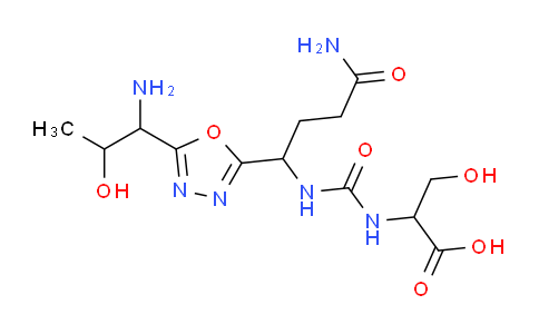 CAS No. 1673560-66-1, 2-[[4-Amino-1-[5-(1-amino-2-hydroxypropyl)-1,3,4-oxadiazol-2-yl]-4-oxobutyl]carbamoylamino]-3-hydroxypropanoic acid