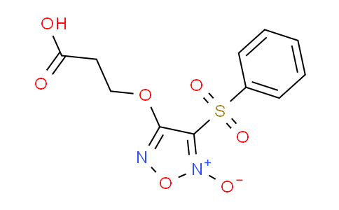 CAS No. 1134634-33-5, 3-[[4-(benzenesulfonyl)-5-oxido-1,2,5-oxadiazol-5-ium-3-yl]oxy]propanoic acid