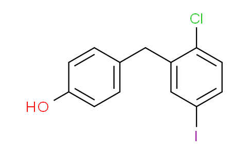 CAS No. 1459754-32-5, 4-[(2-chloro-5-iodophenyl)methyl]phenol
