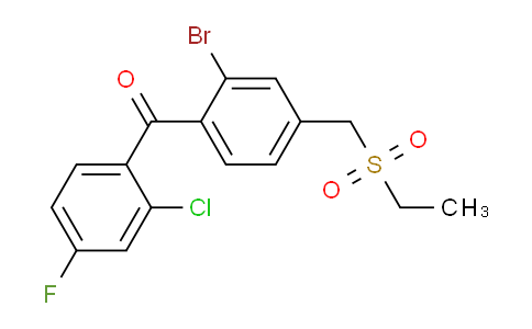CAS No. 2226650-47-9, [2-bromo-4-(ethylsulfonylmethyl)phenyl]-(2-chloro-4-fluorophenyl)methanone