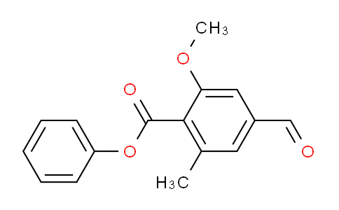 CAS No. 1254346-10-5, phenyl 4-formyl-2-methoxy-6-methylbenzoate