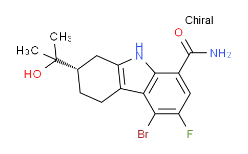 CAS No. 1643156-23-3, (7S)-4-bromo-3-fluoro-7-(2-hydroxypropan-2-yl)-6,7,8,9-tetrahydro-5H-carbazole-1-carboxamide