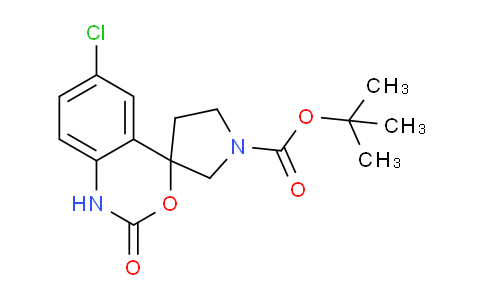 CAS No. 1042700-95-7, tert-butyl 6-chloro-2-oxospiro[1H-3,1-benzoxazine-4,3'-pyrrolidine]-1'-carboxylate