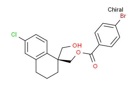 CAS No. 1883726-75-7, [(1S)-6-chloro-1-(hydroxymethyl)-3,4-dihydro-2H-naphthalen-1-yl]methyl 4-bromobenzoate