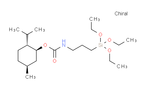 CAS No. 1438401-72-9, [(1S,2R,5S)-5-methyl-2-propan-2-ylcyclohexyl] N-(3-triethoxysilylpropyl)carbamate
