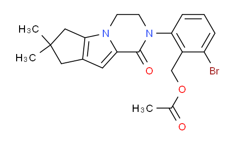 CAS No. 1346674-24-5, [2-bromo-6-(4,4-dimethyl-9-oxo-1,10-diazatricyclo[6.4.0.02,6]dodeca-2(6),7-dien-10-yl)phenyl]methyl acetate