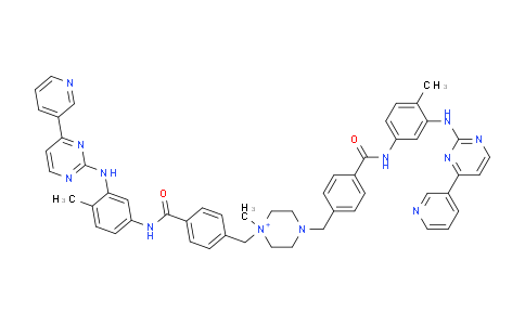 CAS No. 1821122-73-9, Piperazinium, 1-methyl-1,4-bis[[4-[[[4-methyl-3-[[4-(3-pyridinyl)-2-pyrimidinyl]amino]phenyl]amino]carbonyl]phenyl]methyl]-