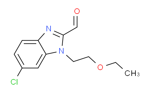CAS No. 1437385-39-1, 6-chloro-1-(2-ethoxyethyl)-1H-1,3-benzodiazole-2-carbaldehyde