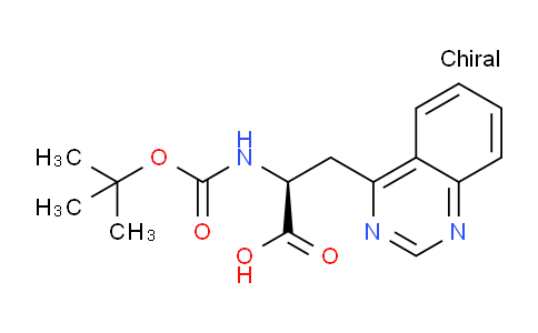 CAS No. 1306728-59-5, (2S)-2-{[(tert-butoxy)carbonyl]amino}-3-(quinazolin-4-yl)propanoic acid