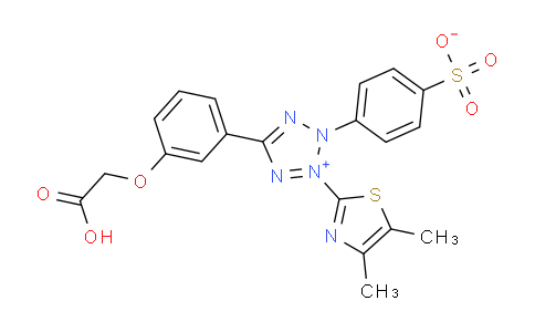 CAS No. 138169-43-4, 4-[5-[3-(carboxymethoxy)phenyl]-3-(4,5-dimethyl-1,3-thiazol-2-yl)tetrazol-3-ium-2-yl]benzenesulfonate