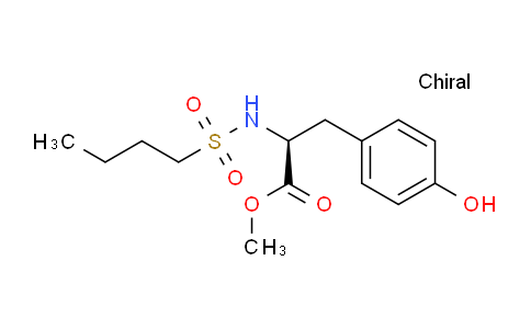 CAS No. 142374-01-4, methyl (2S)-2-(butylsulfonylamino)-3-(4-hydroxyphenyl)propanoate