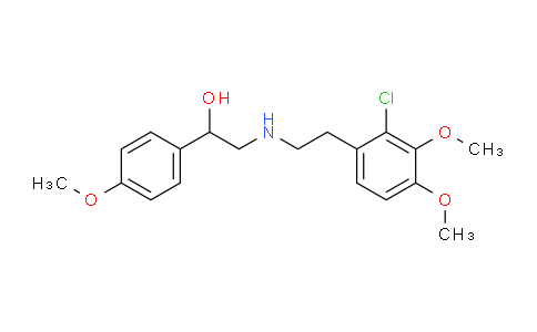 CAS No. 71636-38-9, 2-[2-(2-chloro-3,4-dimethoxyphenyl)ethylamino]-1-(4-methoxyphenyl)ethanol