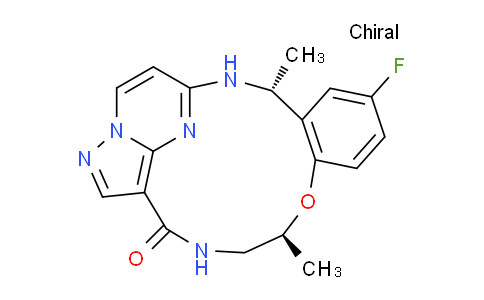 CAS No. 1802220-02-5, (3R,11S)-6-fluoro-3,11-dimethyl-10-oxa-2,13,17,18,21-pentazatetracyclo[13.5.2.04,9.018,22]docosa-1(21),4(9),5,7,15(22),16,19-heptaen-14-one