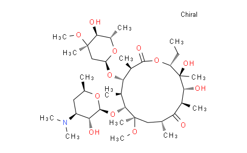 CAS No. 116836-41-0, (3R,4S,5S,6R,7R,9R,11R,12R,13S,14R)-6-[(2S,3R,4S,6R)-4-(dimethylamino)-3-hydroxy-6-methyloxan-2-yl]oxy-14-ethyl-12,13-dihydroxy-4-[(2R,4R,5S,6S)-5-hydroxy-4-methoxy-4,6-dimethyloxan-2-yl]oxy-7-methoxy-3,5,7,9,11,13-hexamethyl-oxacyclotetradecane-2,10-dion