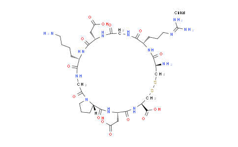 CAS No. 1392278-76-0, (6S,9S,15S,18R,23R,26S,29S)-18-amino-6-(4-aminobutyl)-9,26-bis(carboxymethyl)-15-[3-(diaminomethylideneamino)propyl]-2,5,8,11,14,17,25,28-octaoxo-20,21-dithia-1,4,7,10,13,16,24,27-octazabicyclo[27.3.0]dotriacontane-23-carboxylic acid