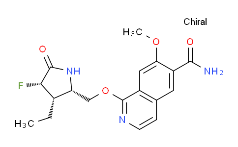 CAS No. 1817626-54-2, 1-[[(2S,3S,4S)-3-ethyl-4-fluoro-5-oxopyrrolidin-2-yl]methoxy]-7-methoxyisoquinoline-6-carboxamide