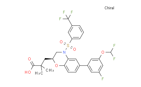 CAS No. 2055536-64-4, 3-[(2S)-6-[3-(difluoromethoxy)-5-fluorophenyl]-4-[3-(trifluoromethyl)phenyl]sulfonyl-2,3-dihydro-1,4-benzoxazin-2-yl]-2,2-dimethylpropanoic acid