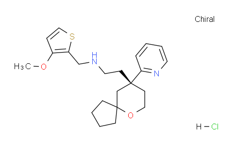 1401031-39-7 | N-[(3-methoxythiophen-2-yl)methyl]-2-[(9R)-9-pyridin-2-yl-6-oxaspiro[4.5]decan-9-yl]ethanamine;hydrochloride