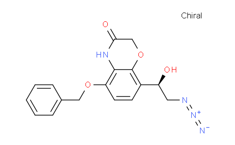 CAS No. 1179336-41-4, 8-[(1R)-2-azido-1-hydroxyethyl]-5-phenylmethoxy-4H-1,4-benzoxazin-3-one