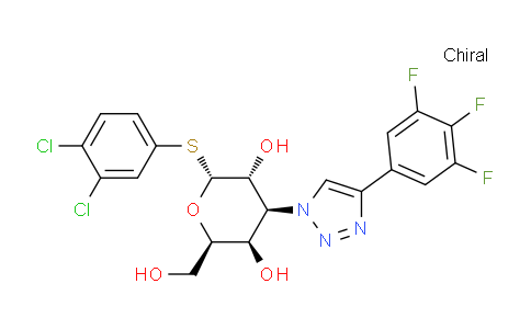 CAS No. 1978336-61-6, (2R,3R,4S,5R,6R)-2-(3,4-dichlorophenyl)sulfanyl-6-(hydroxymethyl)-4-[4-(3,4,5-trifluorophenyl)triazol-1-yl]oxane-3,5-diol