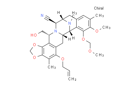 CAS No. 236743-98-9, (6aS,7R,13S,14R,16R)-6,6a,7,13,14,16-Hexahydro-16-(Hydroxymethyl)-9-Methoxy-8-(Methoxymethoxy)-4,10,17-Trimethyl-5-(2-Propen-1-Yloxy)-7,13-Imino-12H-1,3-Dioxolo[7,8]Isoquino[3,2-B][3]Benzazocine-14-Carbonitrile