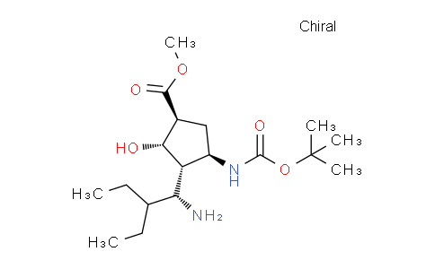 CAS No. 316173-29-2, (1S,2S,3S,4R)-methyl3-((R)-1-amino-2-ethylbutyl)-4-(tert-butoxycarbonylamino)-2-hydroxycyclopentanecarboxylate