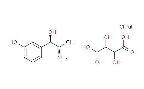 CAS No. 33402-03-8, 3-[(1R,2S)-2-amino-1-hydroxypropyl]phenol;(2R,3R)-2,3-dihydroxybutanedioic acid