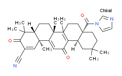 CAS No. 443104-02-7, (4aR,6aR,6aS,6bR,8aS,12aS,14bS)-8a-(imidazole-1-carbonyl)-4,4,6a,6b,11,11,14b-heptamethyl-3,13-dioxo-4a,5,6,6a,7,8,9,10,12,12a-decahydropicene-2-carbonitrile