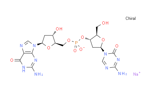 CAS No. 929904-85-8, sodium;[(2R,3S,5R)-5-(2-amino-6-oxo-1H-purin-9-yl)-3-hydroxyoxolan-2-yl]methyl [(2R,3S,5R)-5-(4-amino-2-oxo-1,3,5-triazin-1-yl)-2-(hydroxymethyl)oxolan-3-yl] phosphate