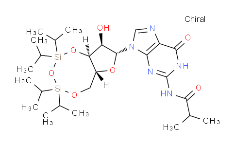 CAS No. 87865-78-9, N-[9-[(6aR,8R,9R,9aS)-9-hydroxy-2,2,4,4-tetra(propan-2-yl)-6a,8,9,9a-tetrahydro-6H-furo[3,2-f][1,3,5,2,4]trioxadisilocin-8-yl]-6-oxo-1H-purin-2-yl]-2-methylpropanamide