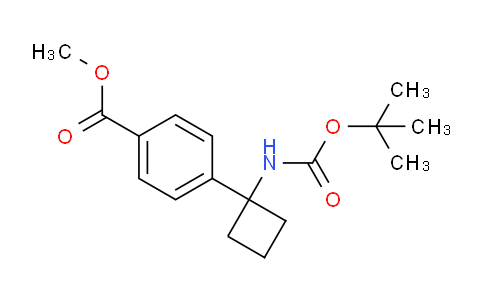 CAS No. 1338243-68-7, methyl 4-(1-((tert-butoxycarbonyl)amino)cyclobutyl)benzoate