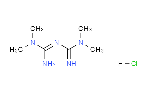 CAS No. 17417-06-0, 2-(N,N-dimethylcarbamimidoyl)-1,1-dimethylguanidine;hydrochloride