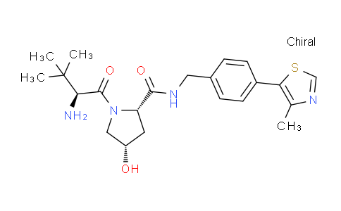 MC742366 | 1797406-78-0 | (2S,4S)-1-[(2S)-2-amino-3,3-dimethylbutanoyl]-4-hydroxy-N-[[4-(4-methyl-1,3-thiazol-5-yl)phenyl]methyl]pyrrolidine-2-carboxamide