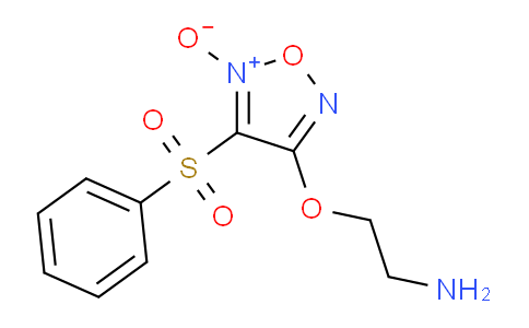CAS No. 186408-95-7, 2-[[4-(benzenesulfonyl)-5-oxido-1,2,5-oxadiazol-5-ium-3-yl]oxy]ethanamine