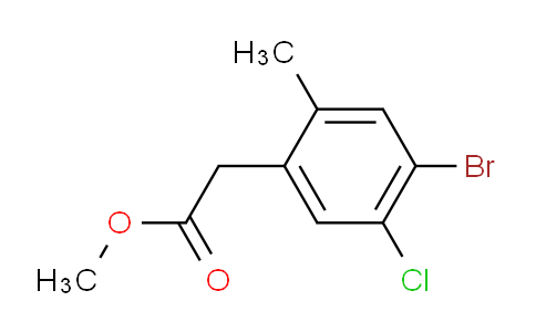 CAS No. 2091046-13-6, methyl 2-(4-bromo-5-chloro-2-methylphenyl)acetate