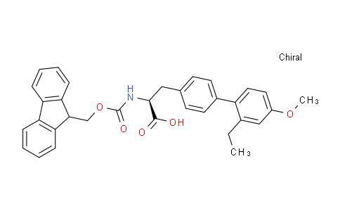 CAS No. 872142-89-7, (2S)-3-[4-(2-ethyl-4-methoxyphenyl)phenyl]-2-(9H-fluoren-9-ylmethoxycarbonylamino)propanoic acid