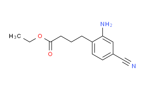 CAS No. 1308319-51-8, ethyl 4-(2-amino-4-cyanophenyl)butanoate