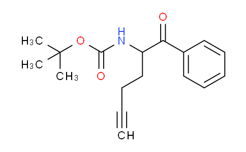 CAS No. 1437235-48-7, tert-butyl N-(1-oxo-1-phenylhex-5-yn-2-yl)carbamate
